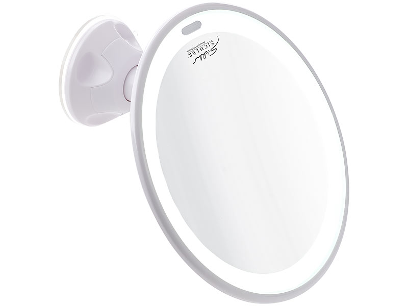 ; Akku-Kosmetikspiegel mit Lautsprechern & LED-Lichtern 