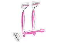 Sichler Beauty 4-Klingen Damen-Einwegrasierer im 3er-Pack, pink; IPL-Haarentfernungsgeräte 