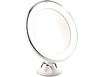 Sichler Beauty Rasier & Kosmetikspiegel, Ø 17,5 cm, 5-fach, 25 LEDs, 360°-Saugnapf