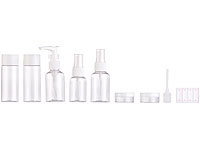 STYLETEC Kosmetiktasche Handgepäck Flüssigkeitsbehälter / Reiseset aus Kosmetikbehälter & Reiseflaschen 9-teilig