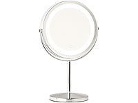 Sichler Beauty LED-Kosmetikspiegel, 2 Spiegelflächen, Akku, 3x / 7x Vergrößerung; Akku-Kosmetikspiegel mit Lautsprechern & LED-Lichtern Akku-Kosmetikspiegel mit Lautsprechern & LED-Lichtern 