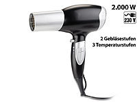 Sichler Beauty Haartrockner TR-200 mit 2 Gebläse und 3 Temperatur-Stufen, 2.000 Watt