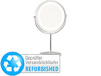 Sichler Beauty LED-Kosmetikspiegel, 2 Spiegelflächen, Versandrückläufer; Akku-Kosmetikspiegel mit Lautsprechern & LED-Lichtern 