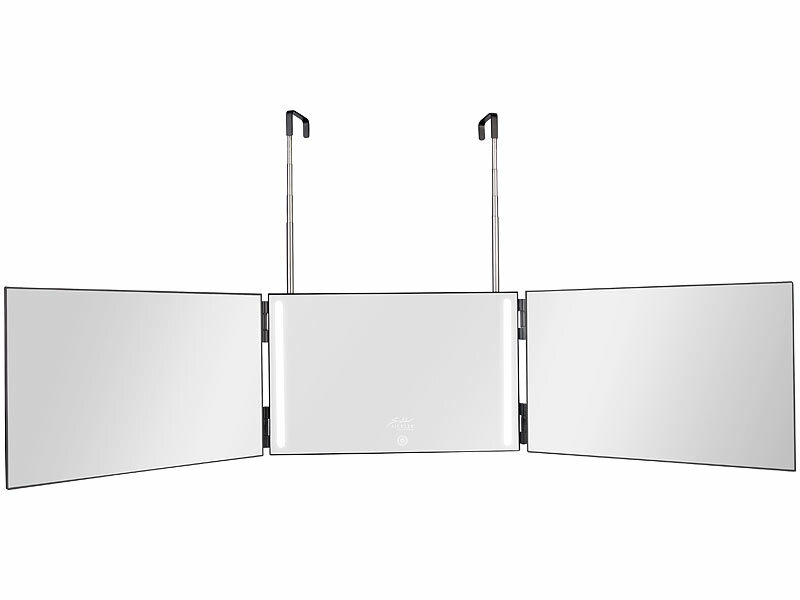 ; Falt-Schminkspiegel mit LED-Beleuchtung, Akku-Kosmetikspiegel mit Lautsprechern & LED-LichternKosmetikspiegel Falt-Schminkspiegel mit LED-Beleuchtung, Akku-Kosmetikspiegel mit Lautsprechern & LED-LichternKosmetikspiegel 