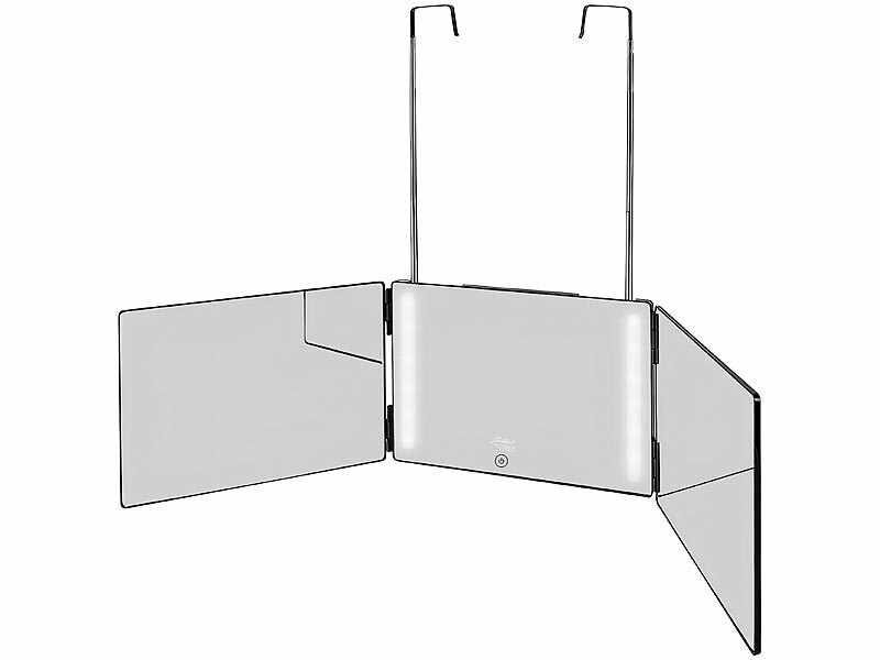 ; Falt-Schminkspiegel mit LED-Beleuchtung, Akku-Kosmetikspiegel mit Lautsprechern & LED-LichternKosmetikspiegel Falt-Schminkspiegel mit LED-Beleuchtung, Akku-Kosmetikspiegel mit Lautsprechern & LED-LichternKosmetikspiegel 